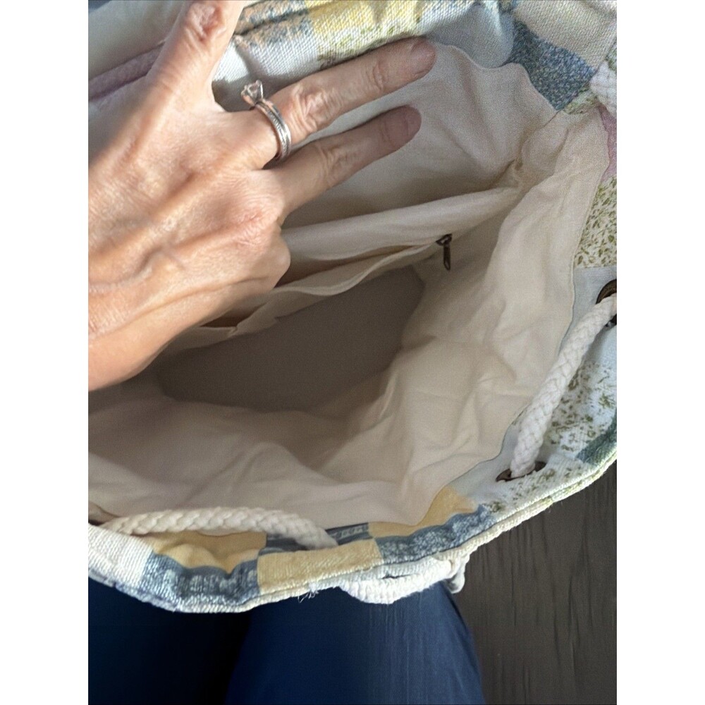 Universal Thread Goods Quilted Patchwork Backpack Cottage core Drawstring - Picture 6 of 13